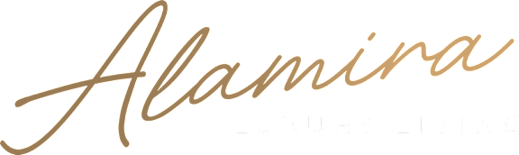 A logo with the word "Amalira" in cursive script above the words "LUXURY LIVING".