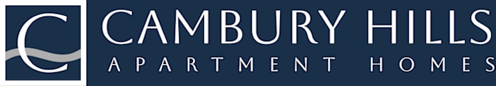 The image is a logo for a company named "Cambury Hills Apartment Homes".