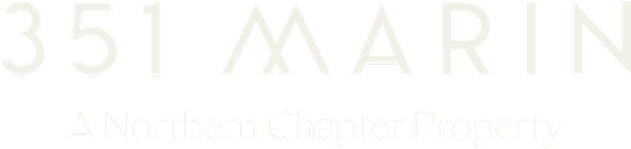 A black and white image with the text "351 MARIN" and "A Northern Chapter Property".