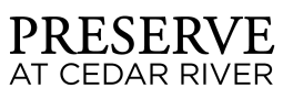 Preserve at Cedar River Wordmark logo in black