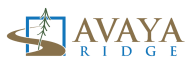 Avaya Ridge Property Logo with light blue and brown/tan colors