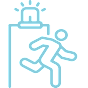 Person running with a briefcase, representing urgency or work-related movement.