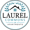 A logo with a laurel wreath and a house silhouette above the word "COMMONS".