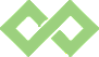 Two green diamonds interlocked in the middle.