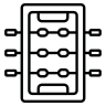 a dark room with a black background