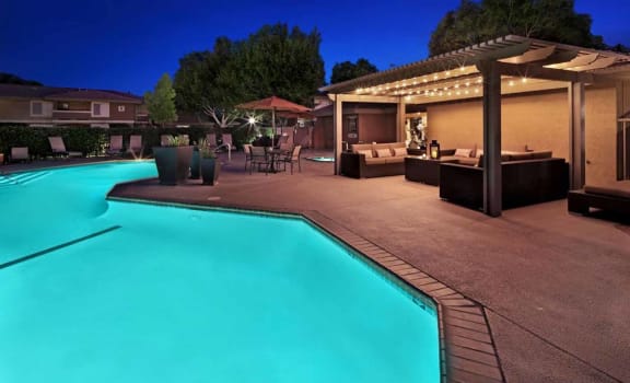 Swimming Pools with Cabana at Mirabella Apartments, California, 92203