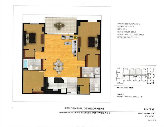 A floor plan of a property with a kitchen, living room, and two bedrooms.