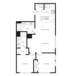 Towne Apartments in Seattle, Washington B4 Floor Plan