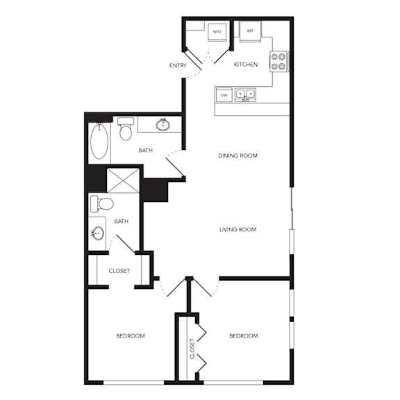 Towne Apartments in Seattle, Washington B4 Floor Plan