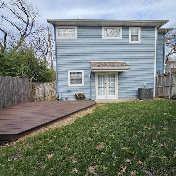 Backyard with deck