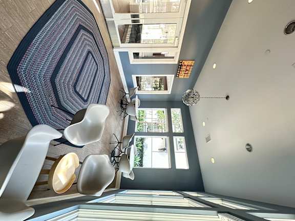 a view of the living room from the second floor at The Bryant Apartments at Yorba Linda, California, 92887