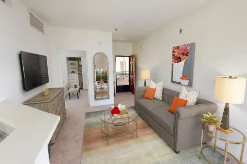 Living room charm at Rancho Franciscan Senior Apartments, Santa Barbara, 93105