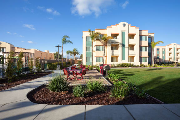Garden Pathways at Hancock Terrace Apartments, Santa Maria, CA, 93454