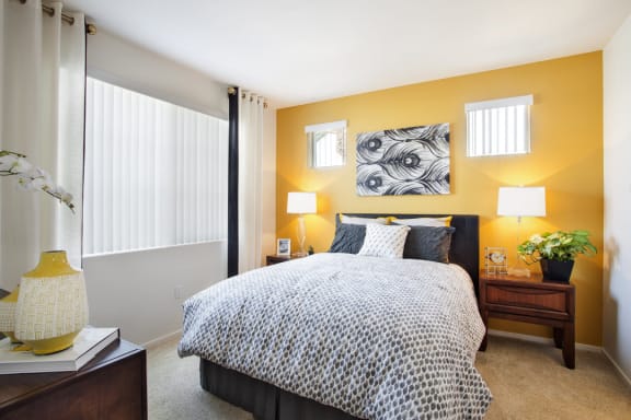 bedroom with furniture at Hancock Terrace Apartments, Santa Maria, CA
