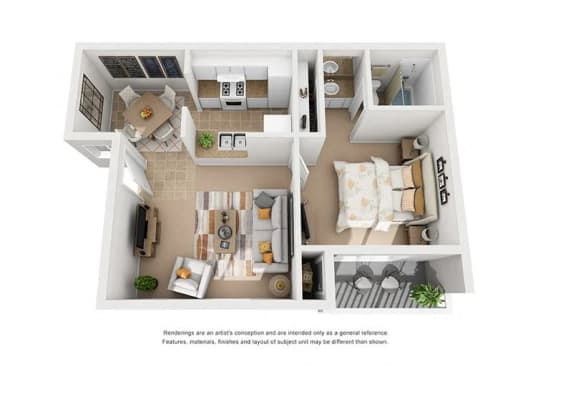 one_bed_floor_plan at Shepard Place, Carpinteria, CA, 93013