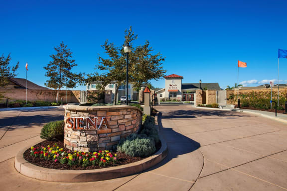 Entrance at Siena Apartments, Santa Maria, CA