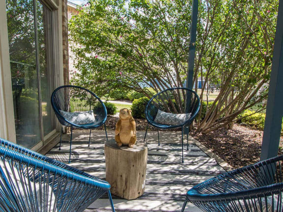 Patio And Green Place at Enclave Apartments, Amarillo