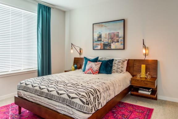 model_apartment_bedroom at Spoke Apartments, Georgia, 30307