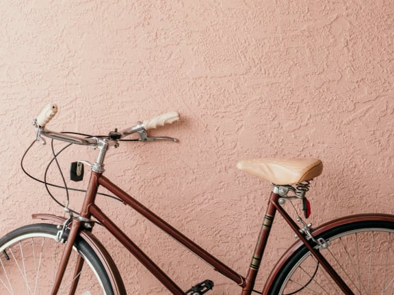 bicycle at Sumida Gardens Apartments, Santa Barbara, California