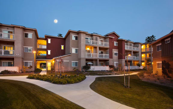 exterior_twilight at Sumida Gardens Apartments, Santa Barbara, CA, 93111