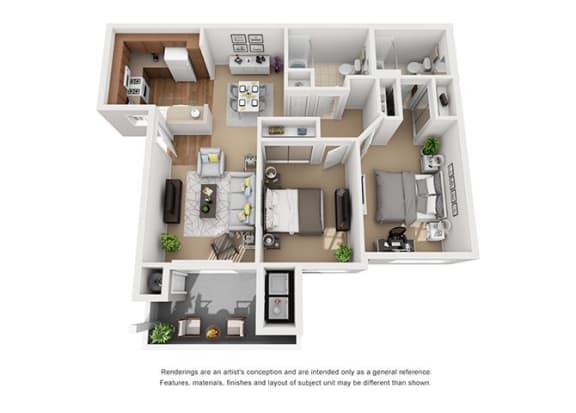 floor_plan at Sumida Gardens Apartments, Santa Barbara, California