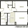  Floor Plan 1 Bedroom - 60% AMI