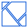 a blue square isolated on a white background