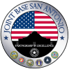 A circular logo with an American flag in the center and the words  at Sienna at Westover Hills Apartments, San Antonio, TX 78253