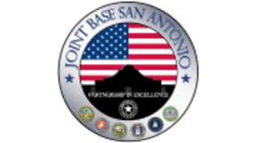 A circular logo with an American flag in the center and the words   at Sienna at Westover Hills Apartments, San Antonio, TX