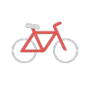 A red bicycle with a grey background at Cherrywood Apartments, D18 VY3V, DUBLIN 18