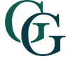 A graphic with a green and blue design that resembles a stylized letter "G".