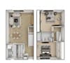 Floor Plan  2 bedroom floor plan  the residences at sawmill park apartments in