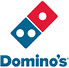 A blue and red logo with the word Domino's below it.