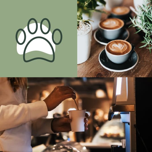 a selection of logos for coffee shops and cafes