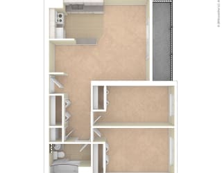 Heritage Park Apartments Two Bedroom Floor Plan CF