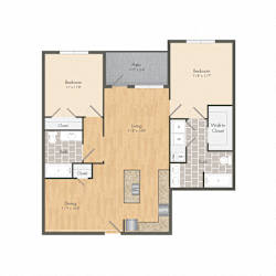2 bedroom 2 bath apartment close to USM at The Met Apartment Homes, Hattiesburg