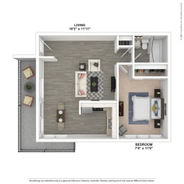West Park Village 592sf 1x1 at West Park Village, Los Angeles