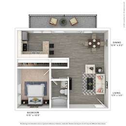 West Park Village 642sf 1x1 at West Park Village, Los Angeles, CA