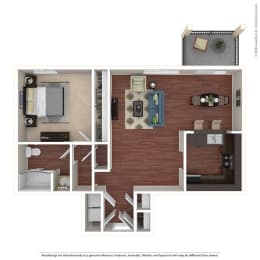 1BR/1BA C 1 Bed 1 Bath Floor Plan at Crooked Oak at Loma Verde Preserve, Novato, 94949