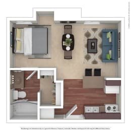 Studio 0 Bed 1 Bath Floor Plan at Chatsworth Pointe, Canoga Park, CA