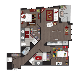 C11 Floor Plan at Valley and Bloom, Montclair, New Jersey