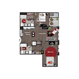 C1C Floor Plan at Valley and Bloom, Montclair, NJ