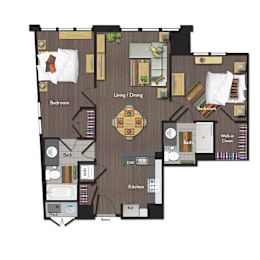 C4 Floor Plan at Valley and Bloom, Montclair, New Jersey