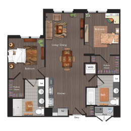 C6 Floor Plan at Valley and Bloom, Montclair, NJ, 07042