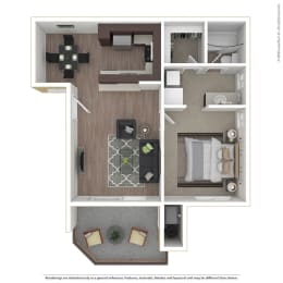 1BR/1BA 1 Bed 1 Bath Floor Plan at 1750 On First, Simi Valley, CA