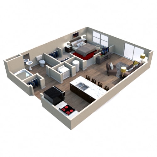 Floor Plan  Willow II Floorplan at Westport Apartments, Norfolk, 23505