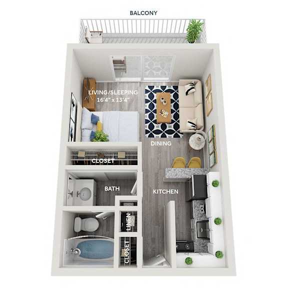 a floor plan of a home with a bathroom and a living room at The Heights Apartments, Cincinnati, 45220