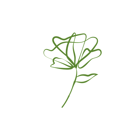 The image is a green flower at Menlo Terrace Apartments, Los Angeles