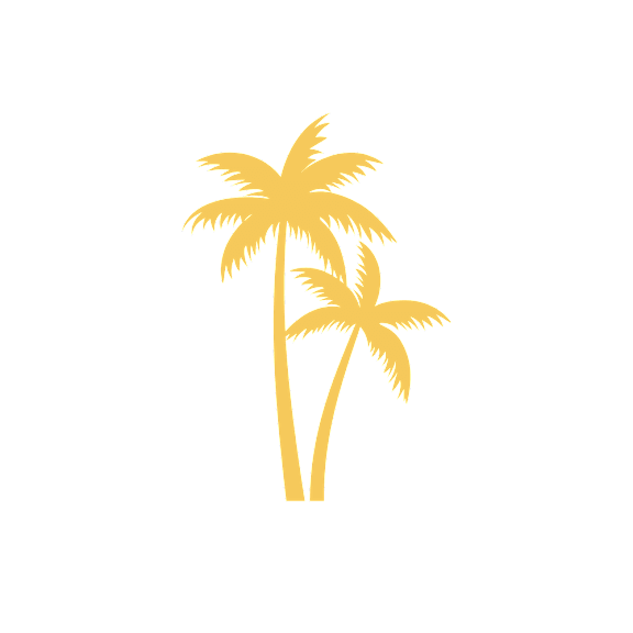 Yellow palm tree graphic at Normandie Summit Apartments, Los Angeles, CA, 90004