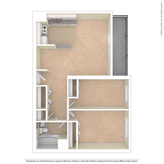 Heritage Park Apartments Two Bedroom Floor Plan CF